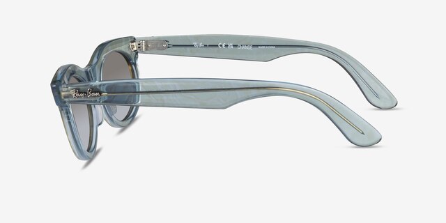 Ray-Ban RB2242 Photo Waves Azure PlasticSunglass Frames from EyeBuyDirect, Side View