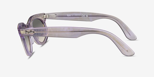 Ray-Ban RB2242 Photo Waves Purple PlasticSunglass Frames from EyeBuyDirect, Side View