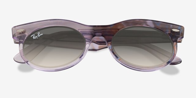 Ray-Ban RB2242 Photo Waves Purple PlasticSunglass Frames from EyeBuyDirect, Closed View