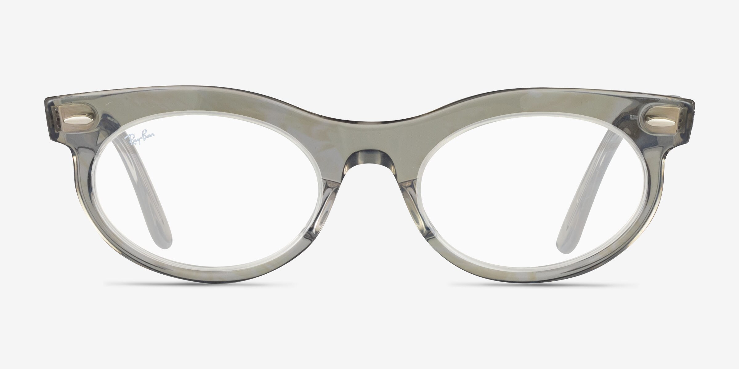 Ray-Ban Ivory Oval Sunglasses with Gray Lenses Sunglasses Ray-Ban RB3547 Oval Metal Summer Capsule | Free  main image 2