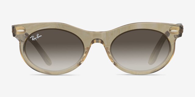 Ray-Ban RB2242F Photo Waves Brown AcétateSoleil de Lunette de vue d'EyeBuyDirect, Vue de Face