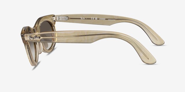 Ray-Ban RB2242F Photo Waves Brown AcétateSoleil de Lunette de vue d'EyeBuyDirect, Vue de Côté