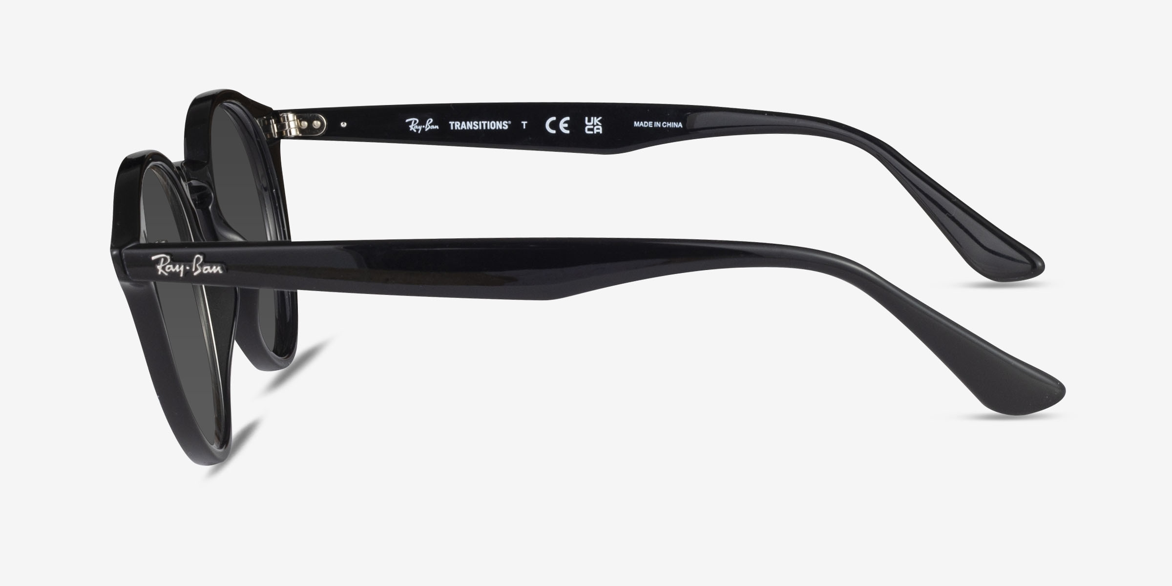 Ray-Ban RB2180 - Round Black Frame Prescription Sunglasses