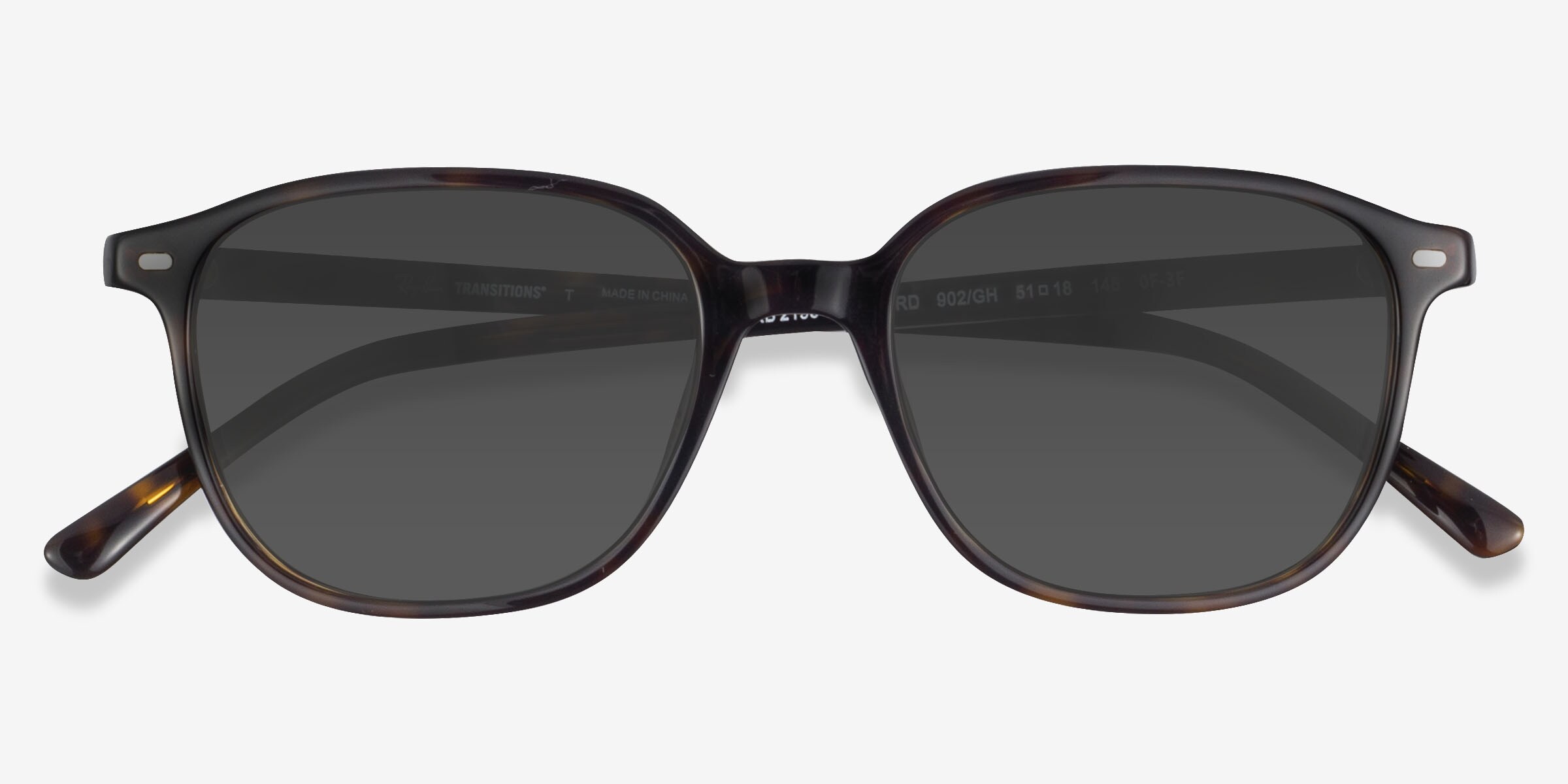 Ray-Ban RB2193 Leonard - Square Striped Gray Frame Prescription Ray-Ban RB2193 Leonard - Square Striped Gray Frame Prescription
