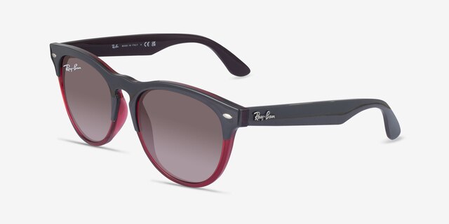 Ray-Ban RB4471 Iris Gray On Transparent Red Éco-responsableSoleil de Lunette de vue d'EyeBuyDirect, Vue d'Angle