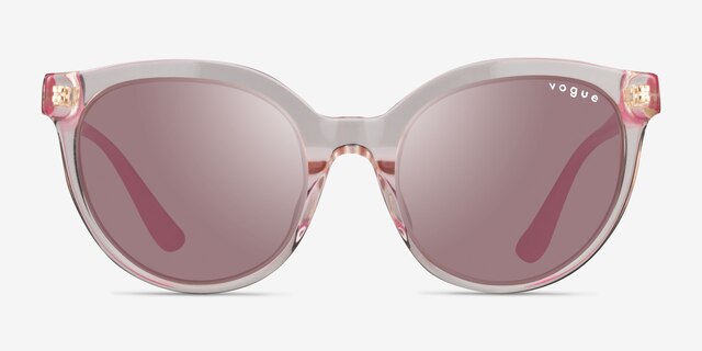 Vogue Eyewear VO5427SF Transparent Pink AcetateSunglass Frames from EyeBuyDirect, Front View