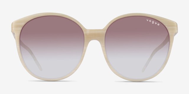 Vogue Eyewear VO5509S Ischia Striped Yellow AcetateSunglass Frames from EyeBuyDirect, Front View