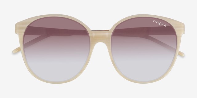 Vogue Eyewear VO5509S Ischia Striped Yellow AcetateSunglass Frames from EyeBuyDirect, Closed View