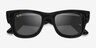 Ray-Ban Wayfarer Puffer Polished Black PlastiqueSoleil de Lunette de vue d'EyeBuyDirect, Vue Rapprochée