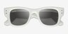 Ray-Ban Wayfarer Puffer Polished White PlasticSunglass Frames from EyeBuyDirect, Closed View