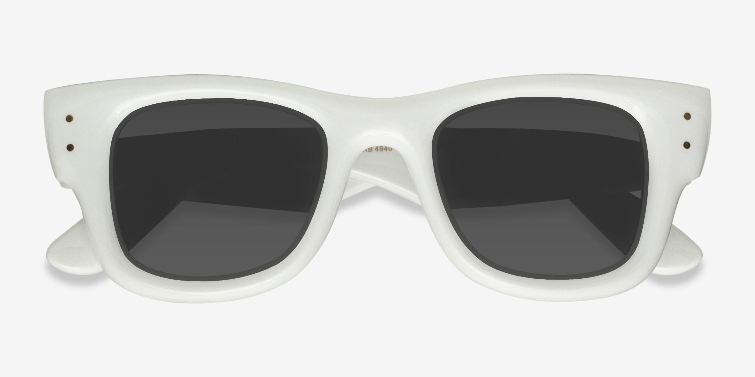 ? Retro Wayfarer White Star-Accent Sunglasses - Festival Ready Ray-Ban RB2240 Wayfarer Street Neat Sunglasses | LensCrafters main image 2