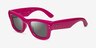 Ray-Ban Wayfarer Puffer Polished Fucsia PlastiqueSoleil de Lunette de vue d'EyeBuyDirect, Vue d'Angle