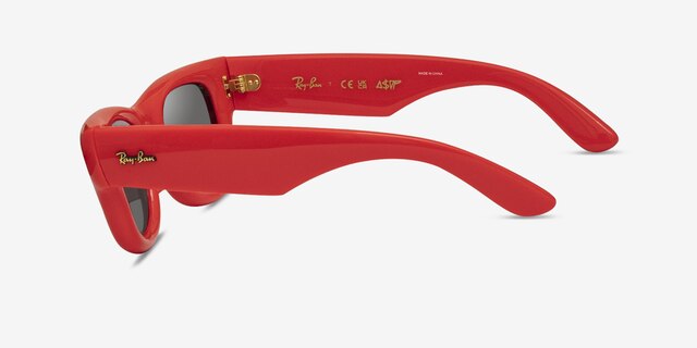 Ray-Ban Wayfarer Puffer Polished Red PlasticSunglass Frames from EyeBuyDirect, Side View