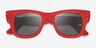 Ray-Ban Wayfarer Puffer Polished Red PlasticSunglass Frames from EyeBuyDirect, Closed View