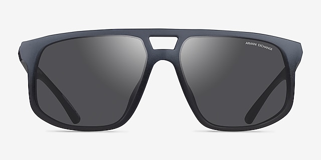Armani Exchange AX4161SU Matte Gray Gradient Black Eco-friendlySunglass Frames from EyeBuyDirect, Front View
