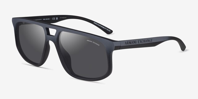 Armani Exchange AX4161SU Matte Gray Gradient Black Eco-friendlySunglass Frames from EyeBuyDirect, Angle View