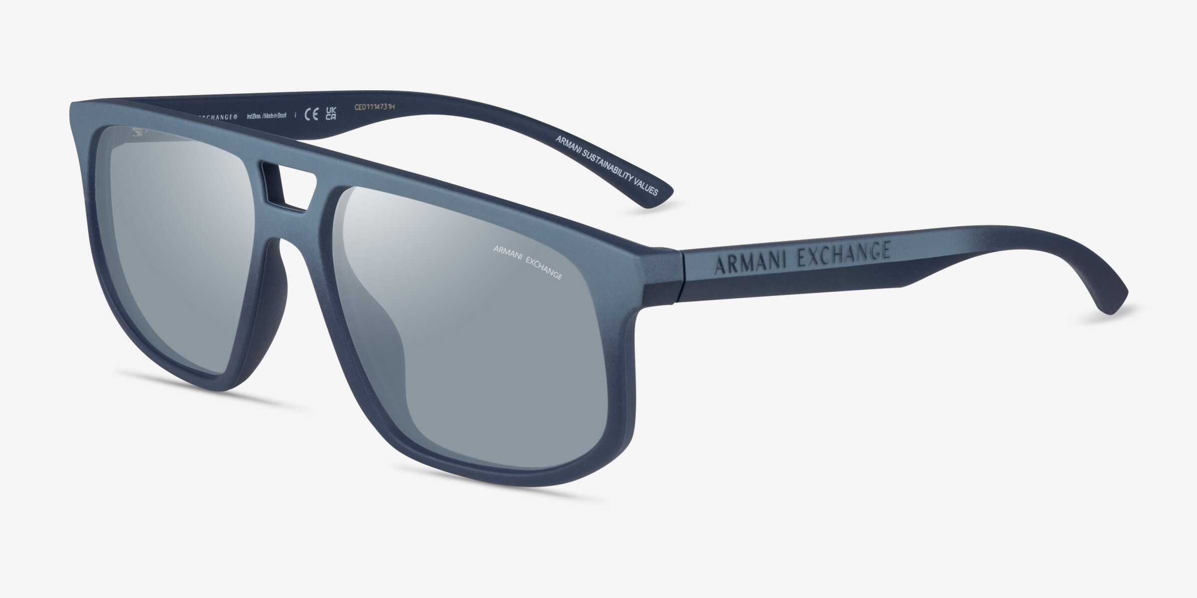 Armani Exchange AX4161SU - Aviator Matte Blue Gradient Frame