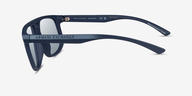 Armani Exchange AX4161SU Matte Blue Gradient Eco-friendlySunglass Frames from EyeBuyDirect, Side View