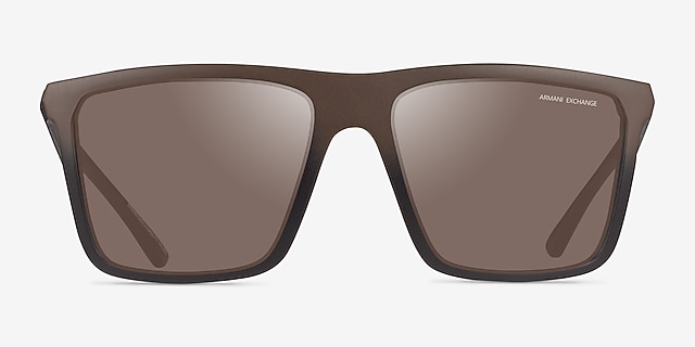 Armani Exchange AX4162SU Matte Brown Gradient Eco-friendlySunglass Frames from EyeBuyDirect, Front View