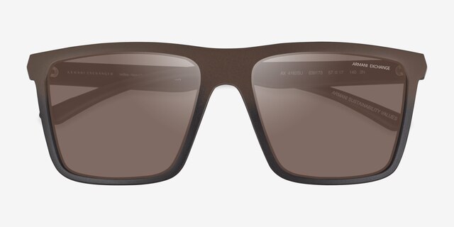 Armani Exchange AX4162SU Matte Brown Gradient Eco-friendlySunglass Frames from EyeBuyDirect, Closed View