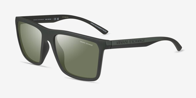 Armani Exchange AX4162SU Matte Green Gradient Eco-friendlySunglass Frames from EyeBuyDirect, Angle View