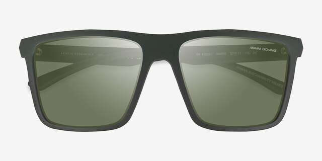 Armani Exchange AX4162SU Matte Green Gradient Eco-friendlySunglass Frames from EyeBuyDirect, Closed View