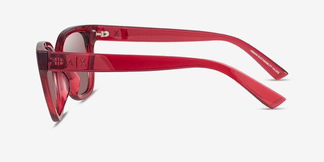 Armani Exchange AX4164SU Shiny Transparent Cherry Eco-friendlySunglass Frames from EyeBuyDirect, Side View