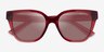 Armani Exchange AX4164SU Shiny Transparent Cherry Eco-friendlySunglass Frames from EyeBuyDirect, Closed View