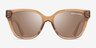 Armani Exchange AX4164SU Shiny Transparent Brown Eco-friendlySunglass Frames from EyeBuyDirect, Front View