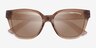 Armani Exchange AX4164SU Shiny Transparent Brown Eco-friendlySunglass Frames from EyeBuyDirect, Closed View