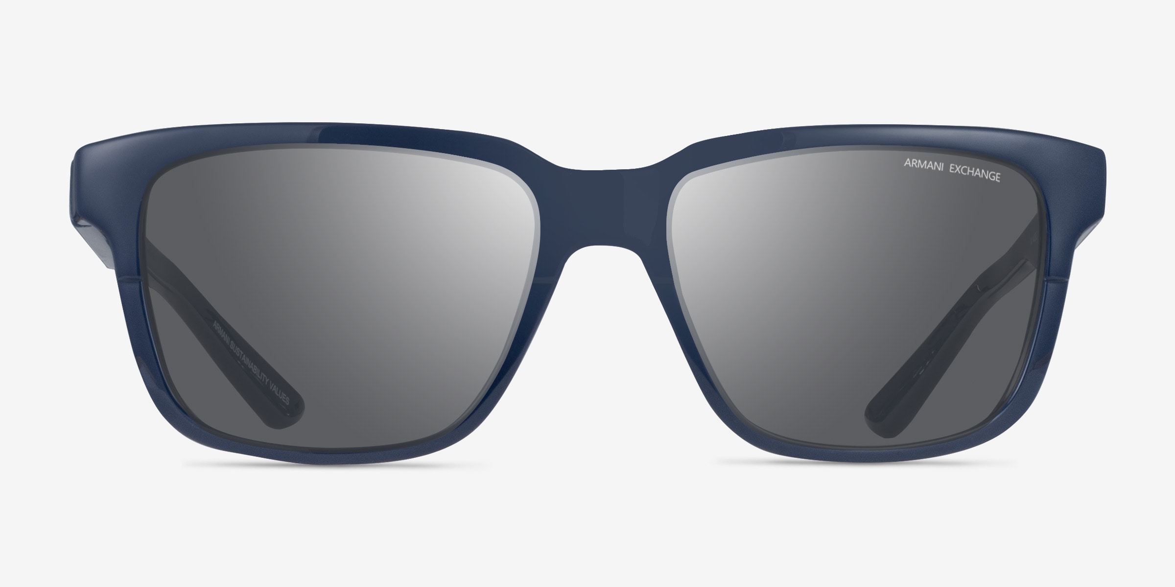 Armani Exchange AX4026S - Square Shiny Navy Blue Frame
