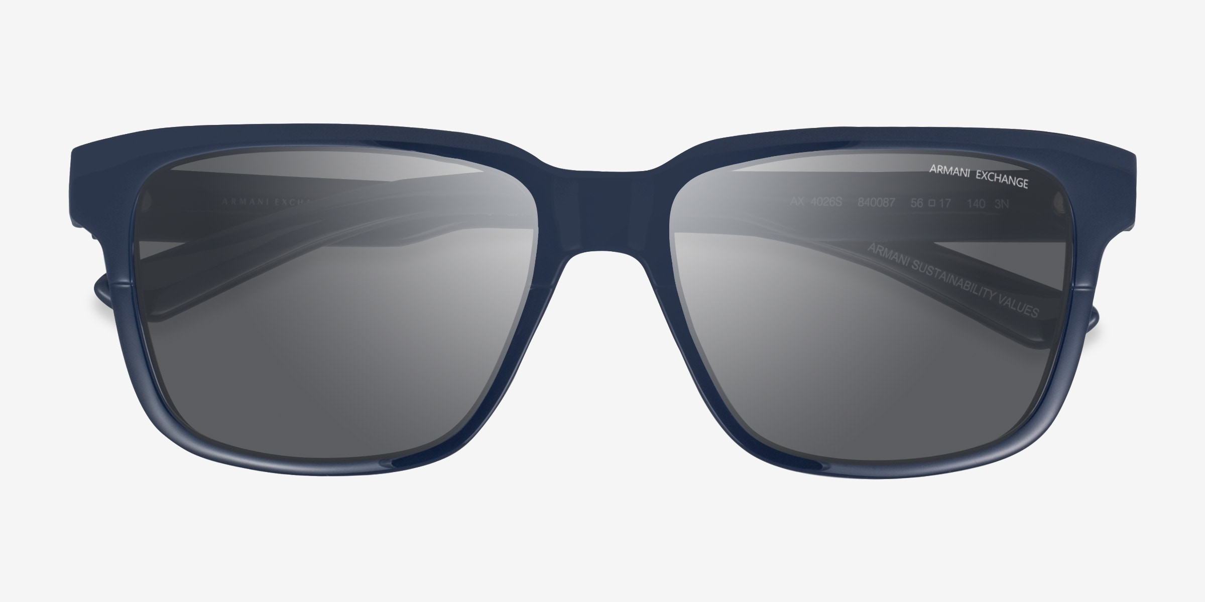 Armani Exchange AX4026S - Square Shiny Navy Blue Frame