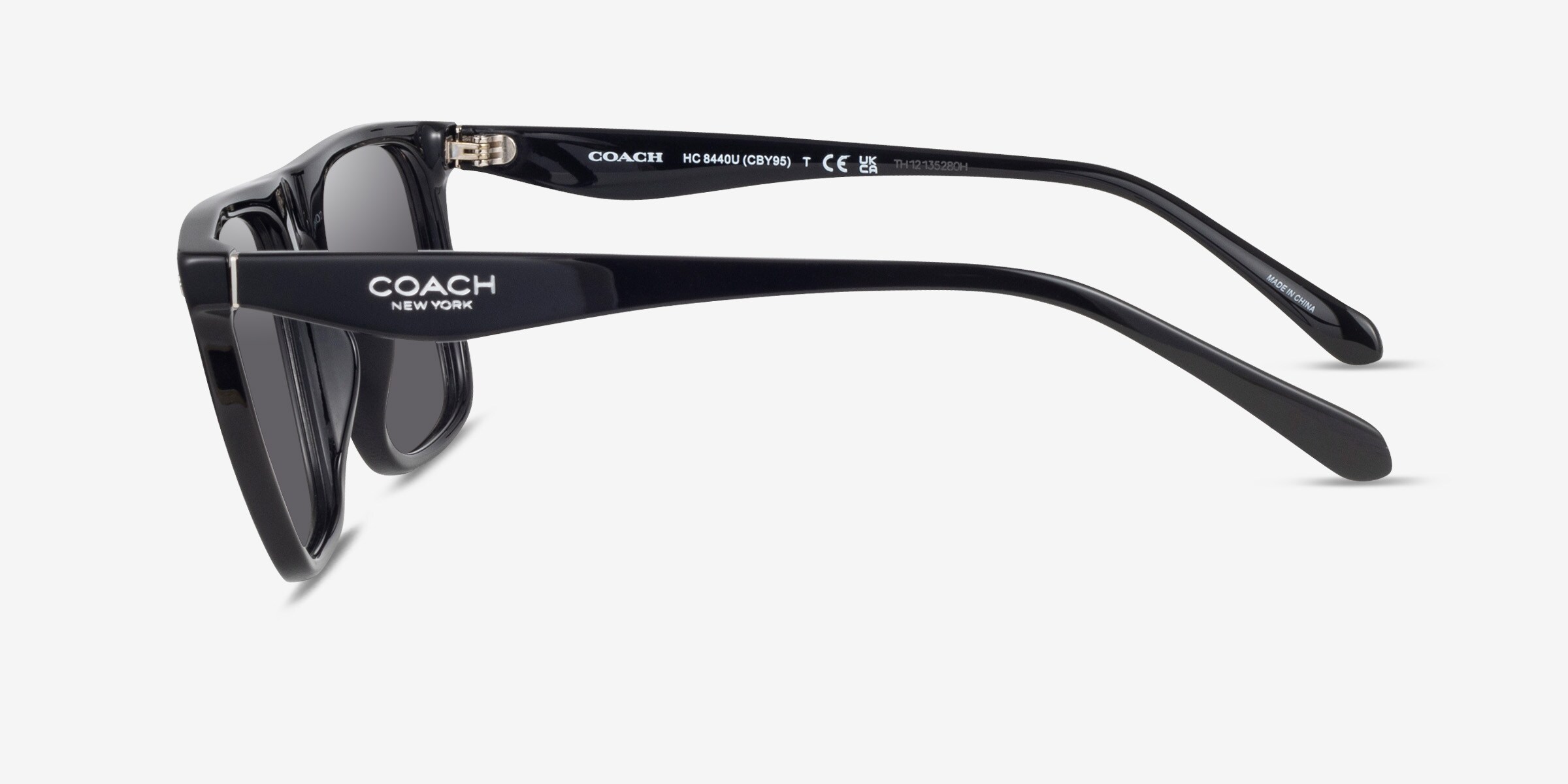 Coach HC8440U CBY95 - Square Black Frame Sunglasses For Men  display picture 1