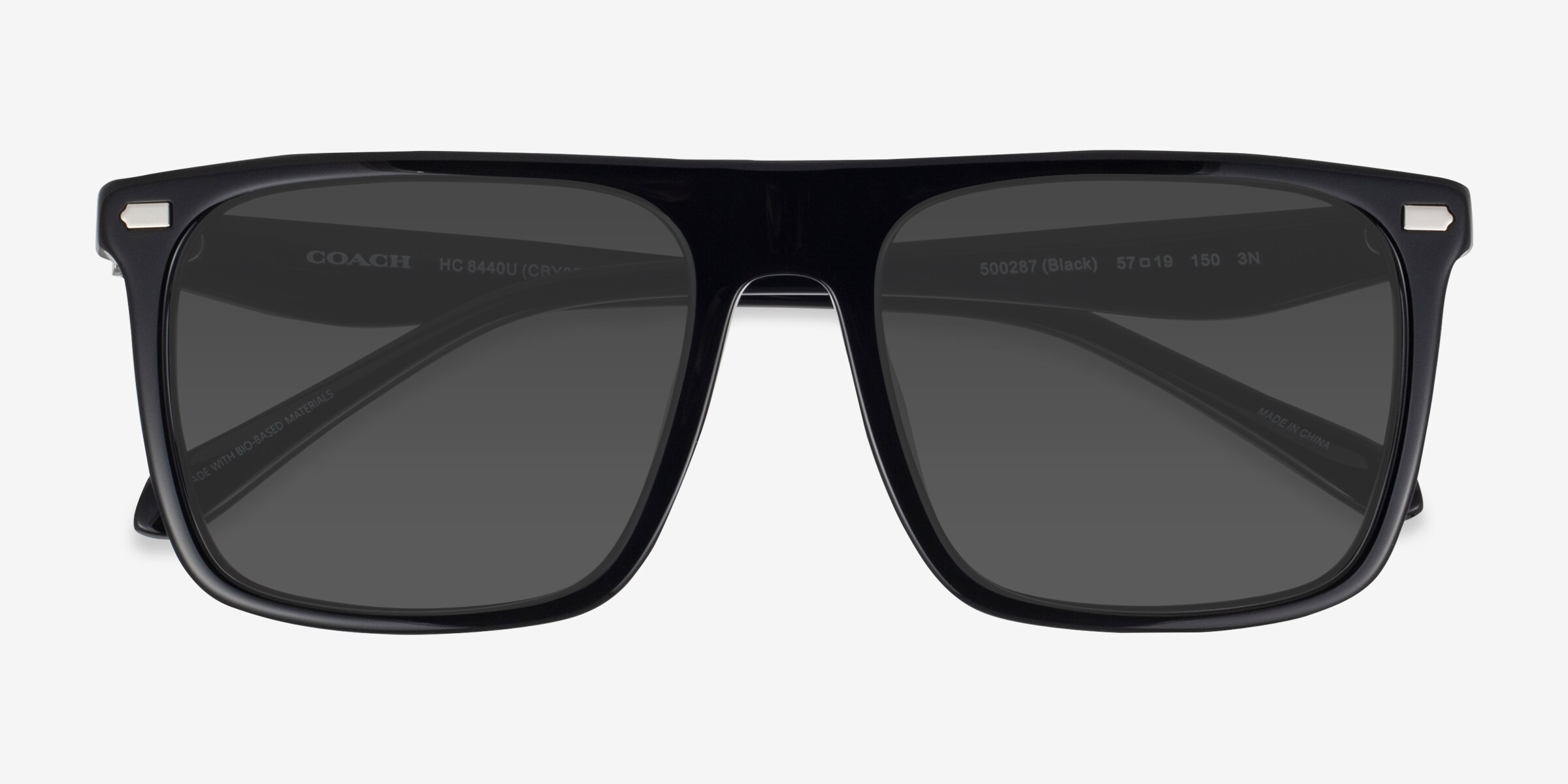 Coach HC8440U CBY95 - Square Striated Cherry Oak Frame Sunglasses