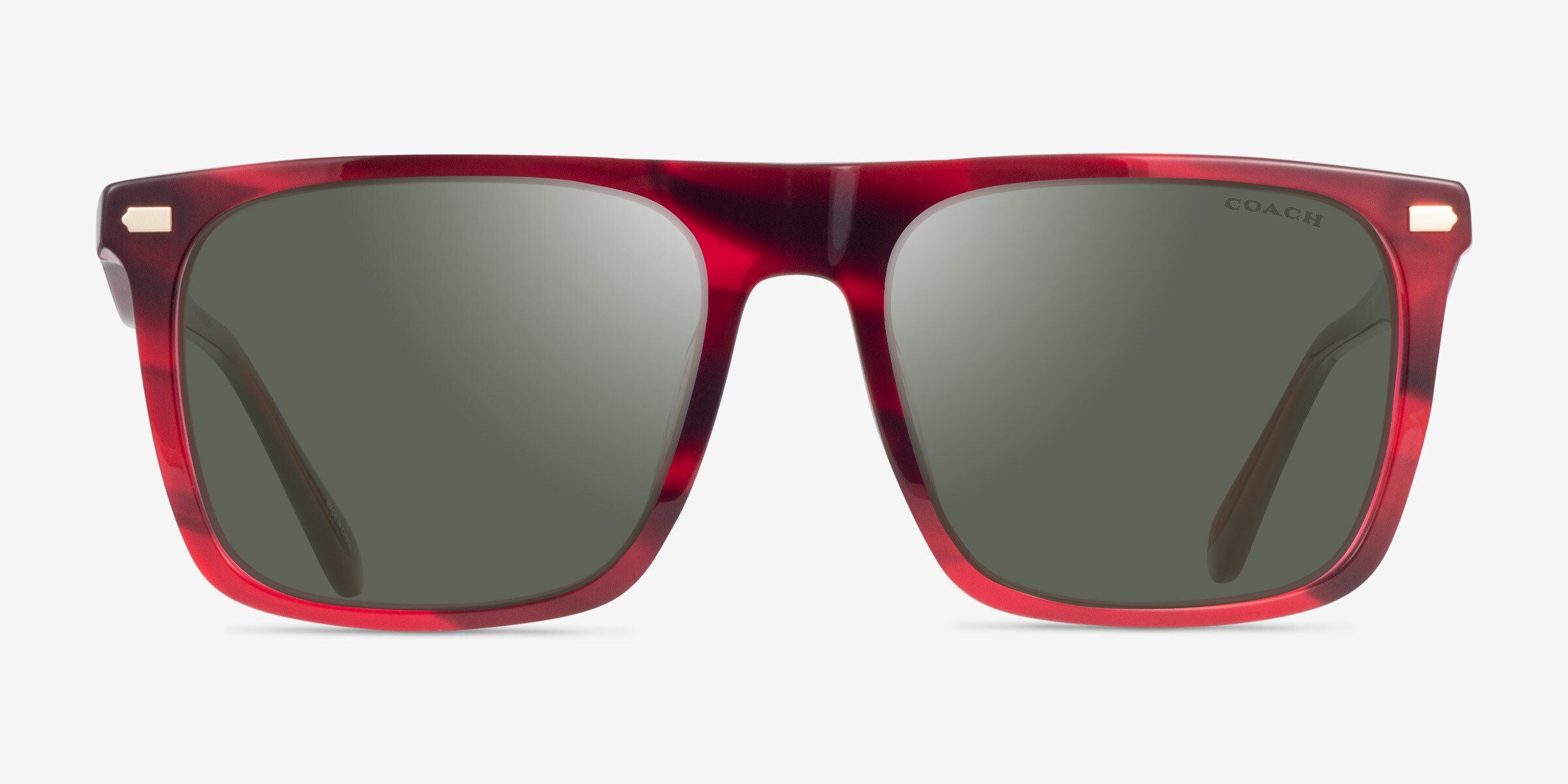 Coach HC8440U CBY95 - Square Striated Cherry Oak Frame Sunglasses