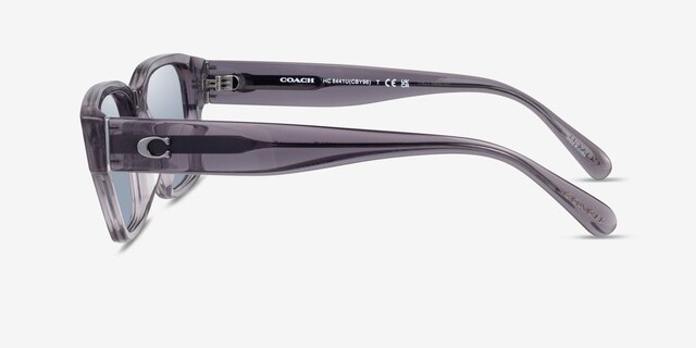 Coach HC8441U CBY96 Transparent Gray AcetateSunglass Frames from EyeBuyDirect, Side View