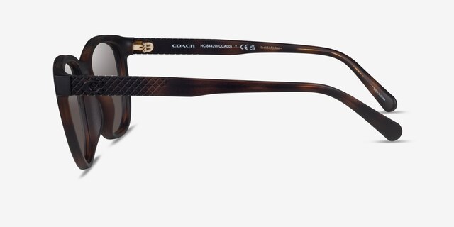 Coach HC8442U CCA00 Matte Dark Tortoise Eco-friendlySunglass Frames from EyeBuyDirect, Side View