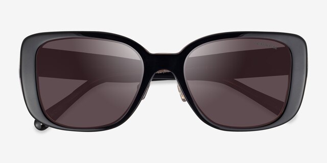 Coach HC8352 CD472 Black Transparent Blush AcetateSunglass Frames from EyeBuyDirect, Closed View