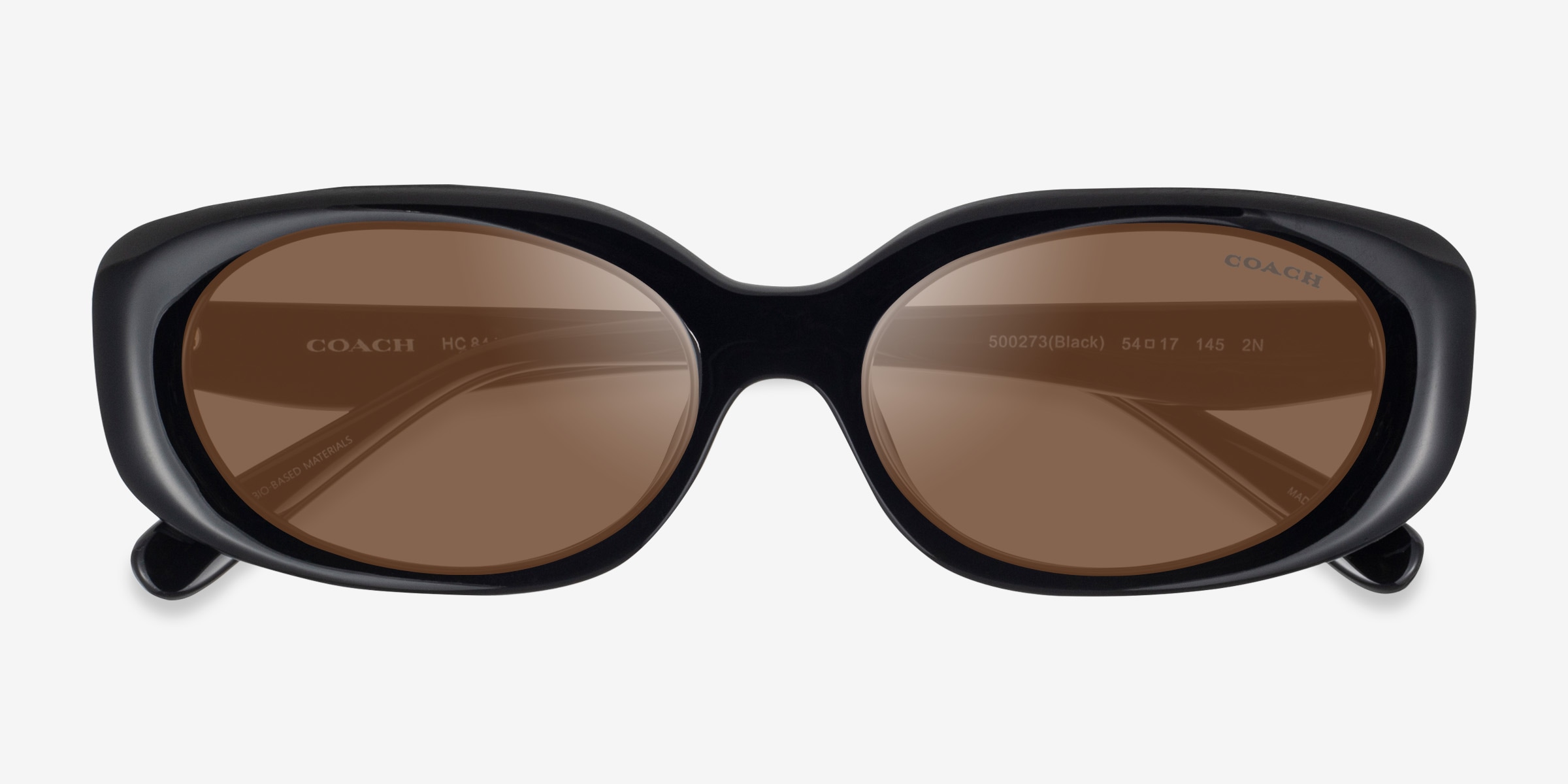 Coach Brown Oval Sunglasses with Dark Lenses Coach Cd473 8353U Sunglasses main image 3
