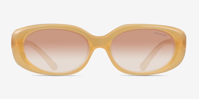 Coach HC8443D CBY84 Milky Camel Éco-responsableSoleil de Lunette de vue d'EyeBuyDirect, Vue de Face