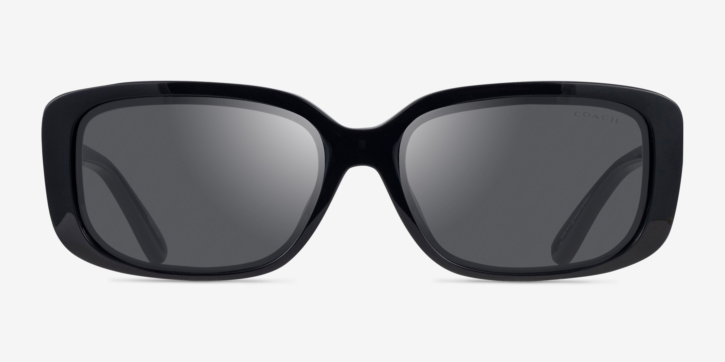 Coach HC8444D CBY86 - Rectangle Black Frame Sunglasses For Women