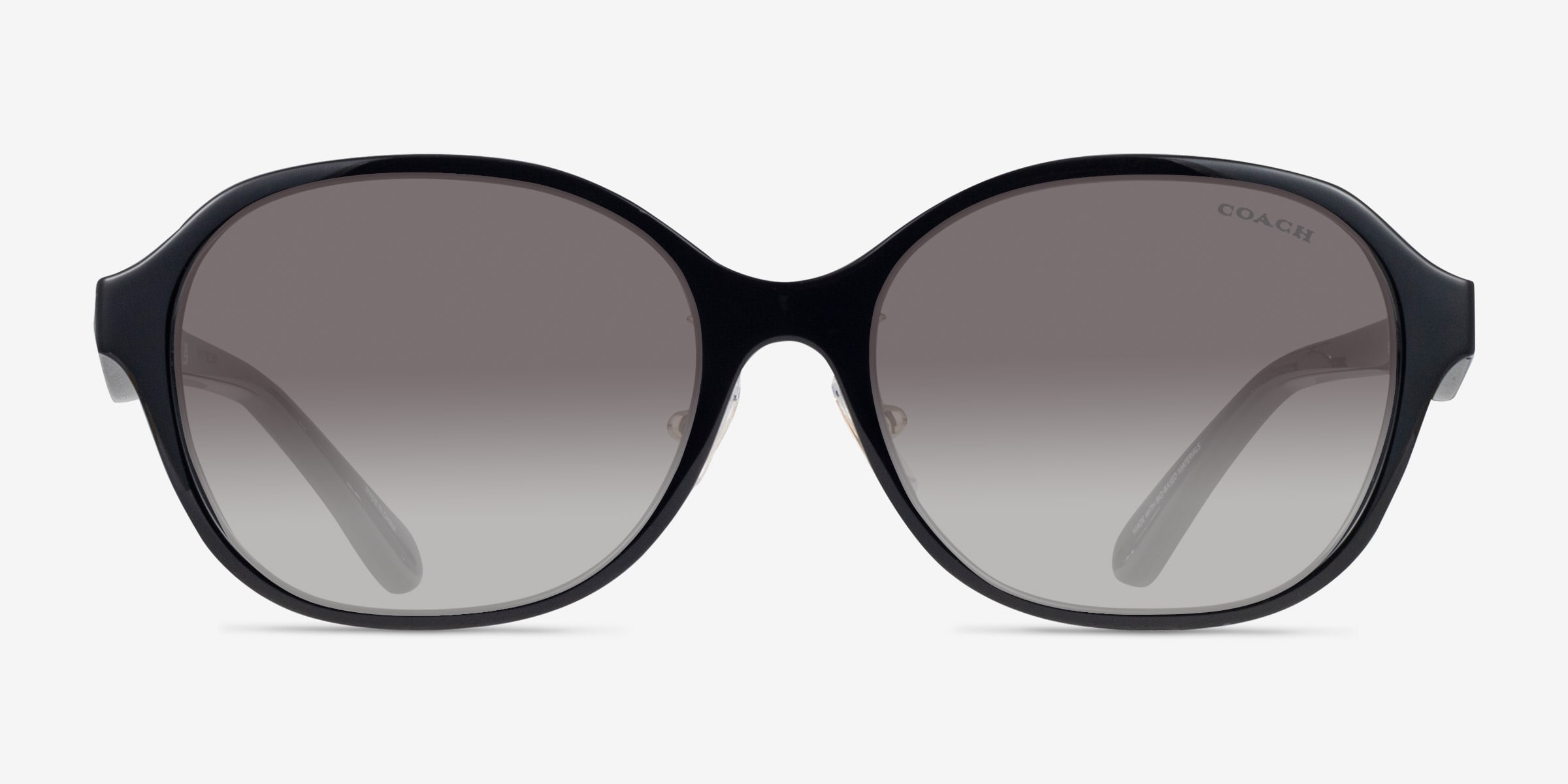 Coach HC8445D CBY85 - Round Dark Tortoise Frame Sunglasses For