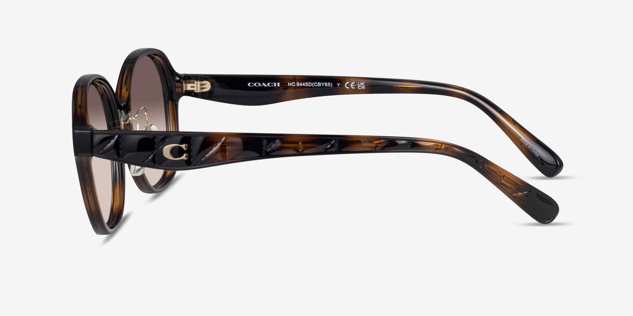 Coach Women\'s Brown Tortoiseshell Sunglasses with Signature Case 0HC8132__5438T5__P21__shad__fr  main image 3