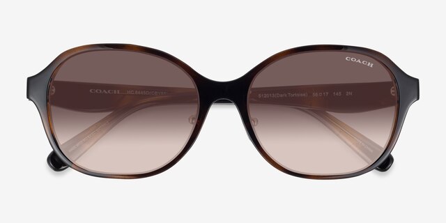 Coach HC8445D CBY85 Écaille Noire Éco-responsableSoleil de Lunette de vue d'EyeBuyDirect, Vue Rapprochée