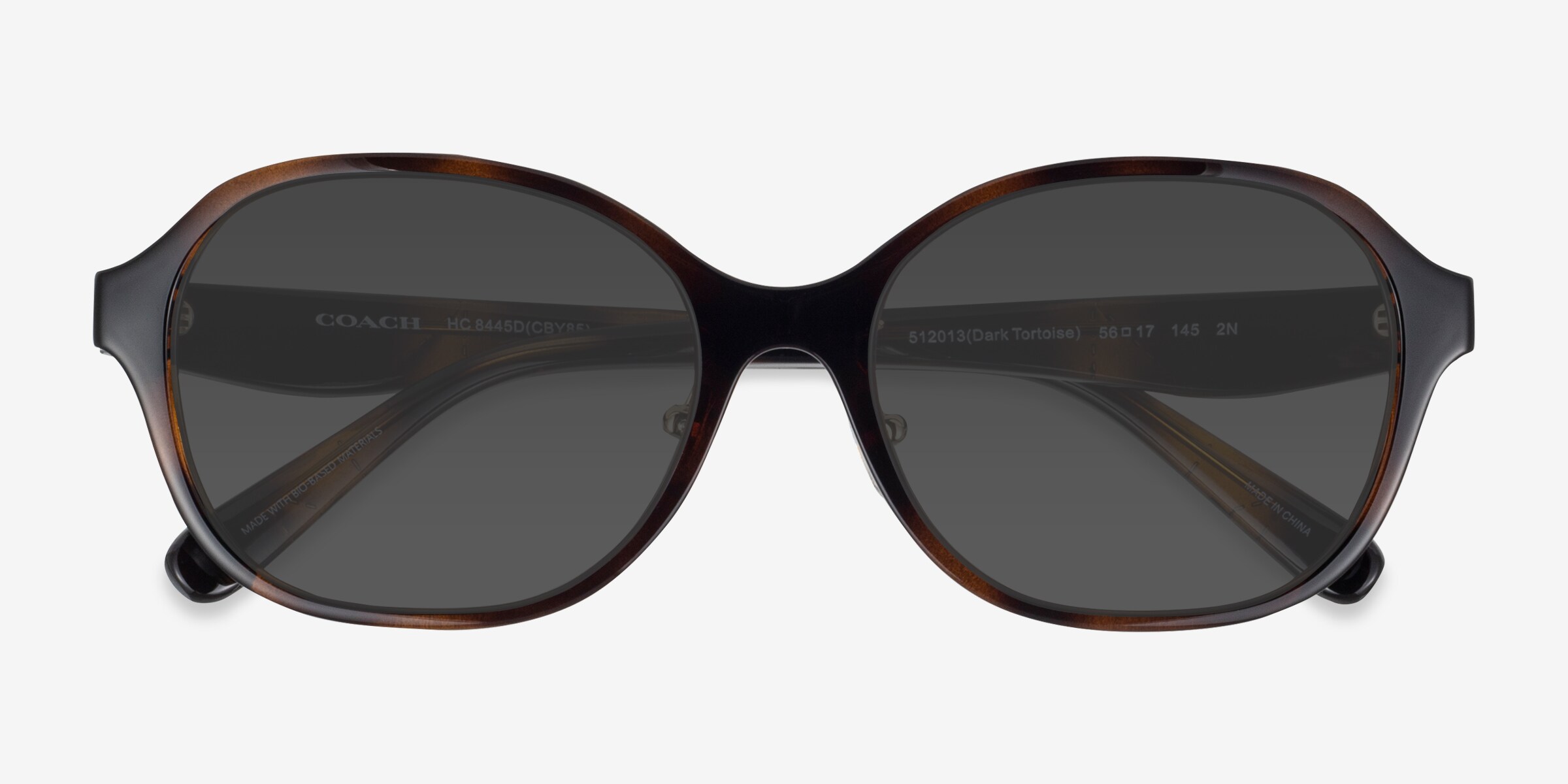 Coach Authentic Women’s Dark Tortoise Oversized Sunglasses Shades w/ Case COACH HC8168 512013 Women main image 2