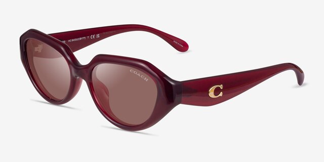 Coach HC8433U CBY77 Milky Cherry Eco-friendlySunglass Frames from EyeBuyDirect, Angle View