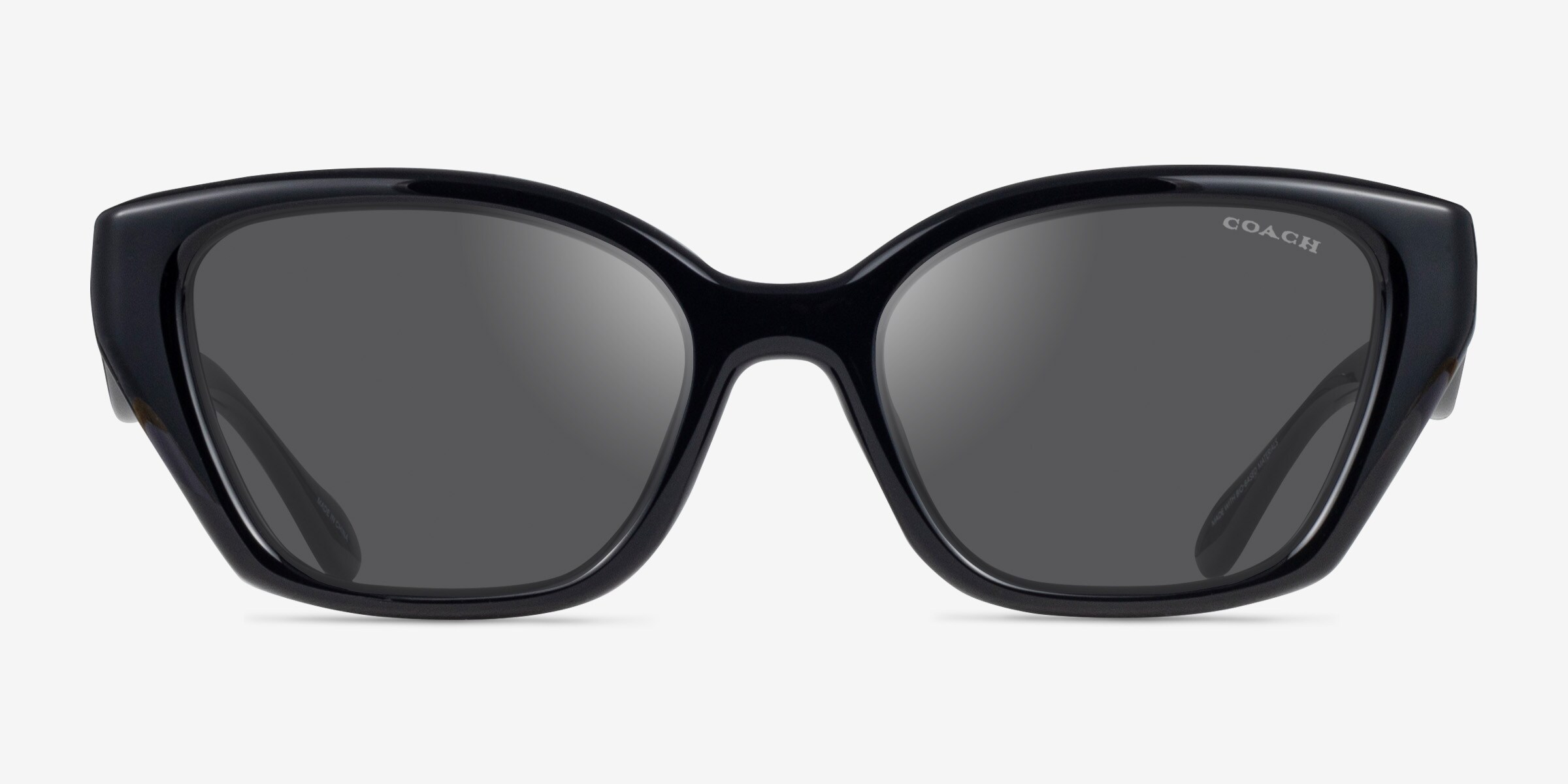 Coach HC8434U CBY91 - Geometric Black Frame Sunglasses For Women