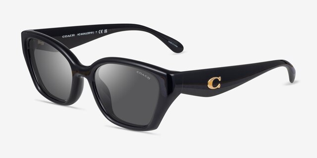 Coach HC8434U CBY91 Black Eco-friendlySunglass Frames from EyeBuyDirect, Angle View