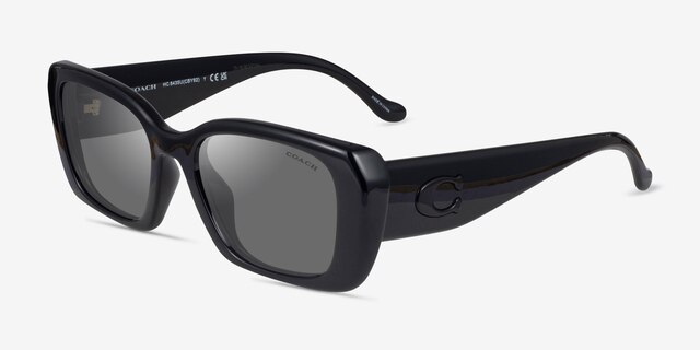 Coach HC8435U CBY82 Black Eco-friendlySunglass Frames from EyeBuyDirect, Angle View