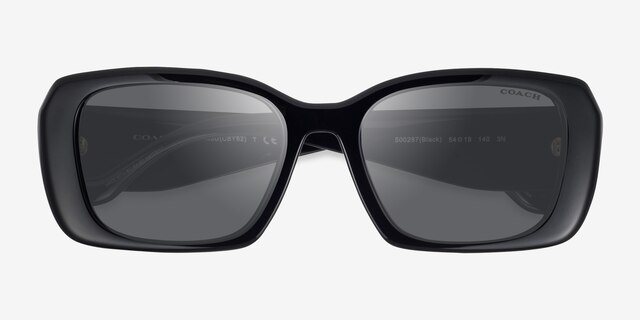 Coach HC8435U CBY82 Black Eco-friendlySunglass Frames from EyeBuyDirect, Closed View